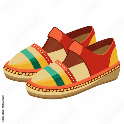 Espadrille Sandals  White background