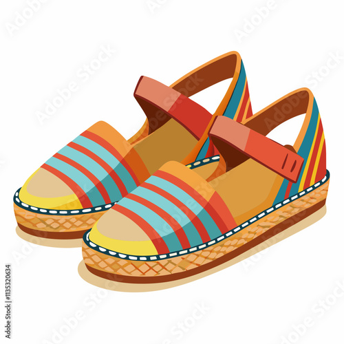 Espadrille Sandals  White background
