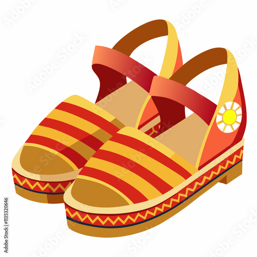 Espadrille Sandals  White background
