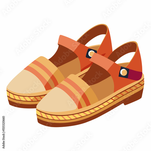 Espadrille Sandals  White background