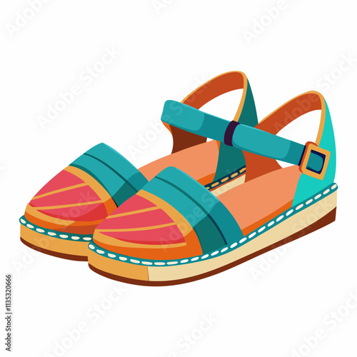 Espadrille Sandals  White background