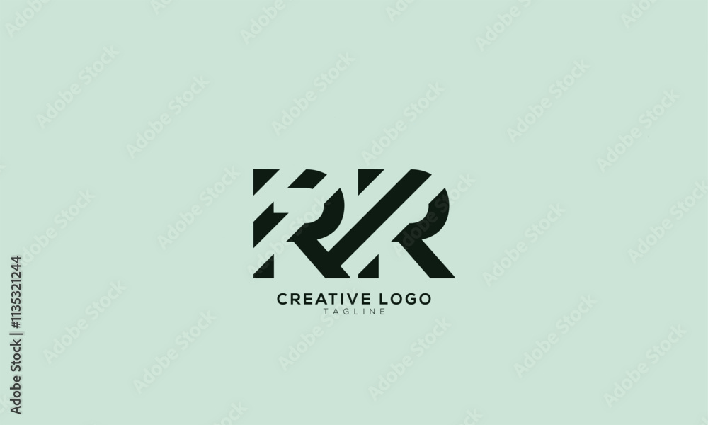 Fototapeta premium RR Abstract initial monogram letter alphabet logo design