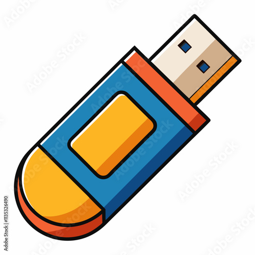 Flash drive White background