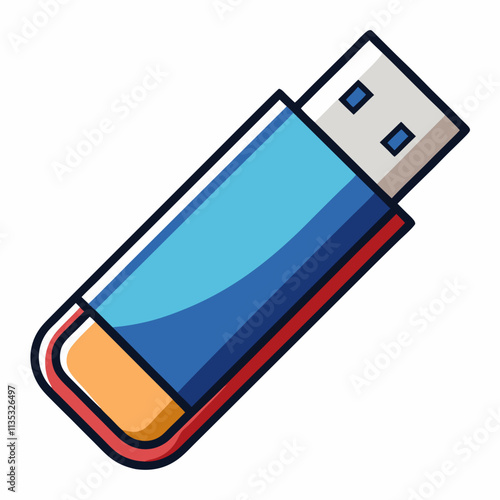 Flash drive White background