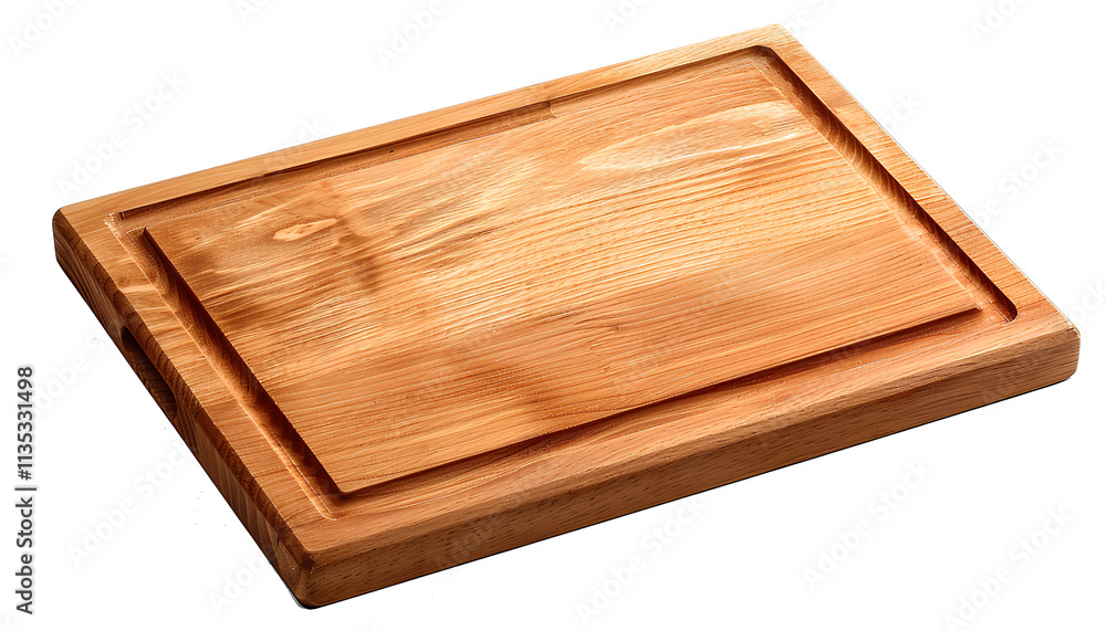 One wooden cutting board isolated on white One wooden cutting board isolated on white