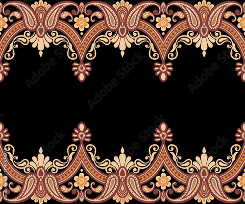 Damask pattern background Geometric ethnic oriental ikat seamles