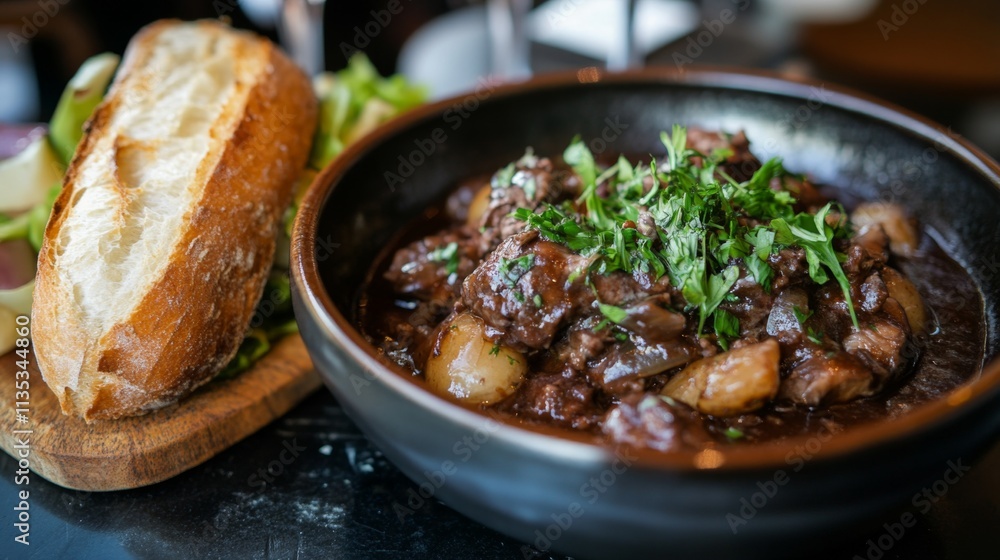 Hearty Beef Stew with Crusty Bread Hearty Beef Stew with Crusty Bread