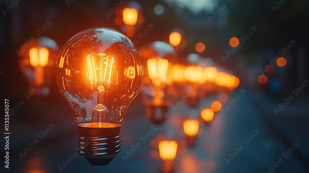 Endless Stream of Illuminating Ideas Powering a Futuristic City s Innovation and Progress Endless Stream of Illuminating Ideas Powering a Futuristic City s Innovation and Progress
