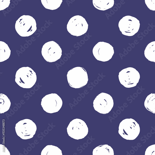Polka dots abstract pattern seamless blue 