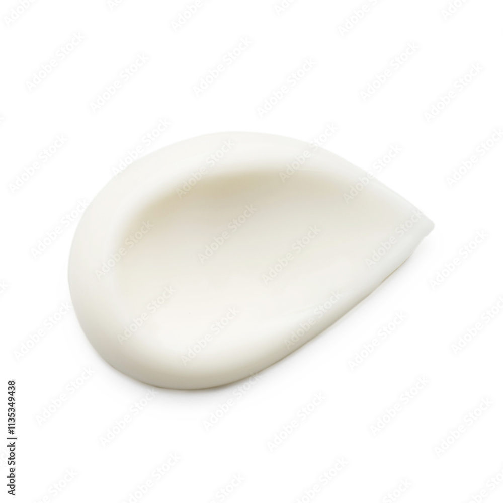 Face cream isolated on white, top view. Sample of cosmetic product Face cream isolated on white, top view. Sample of cosmetic product