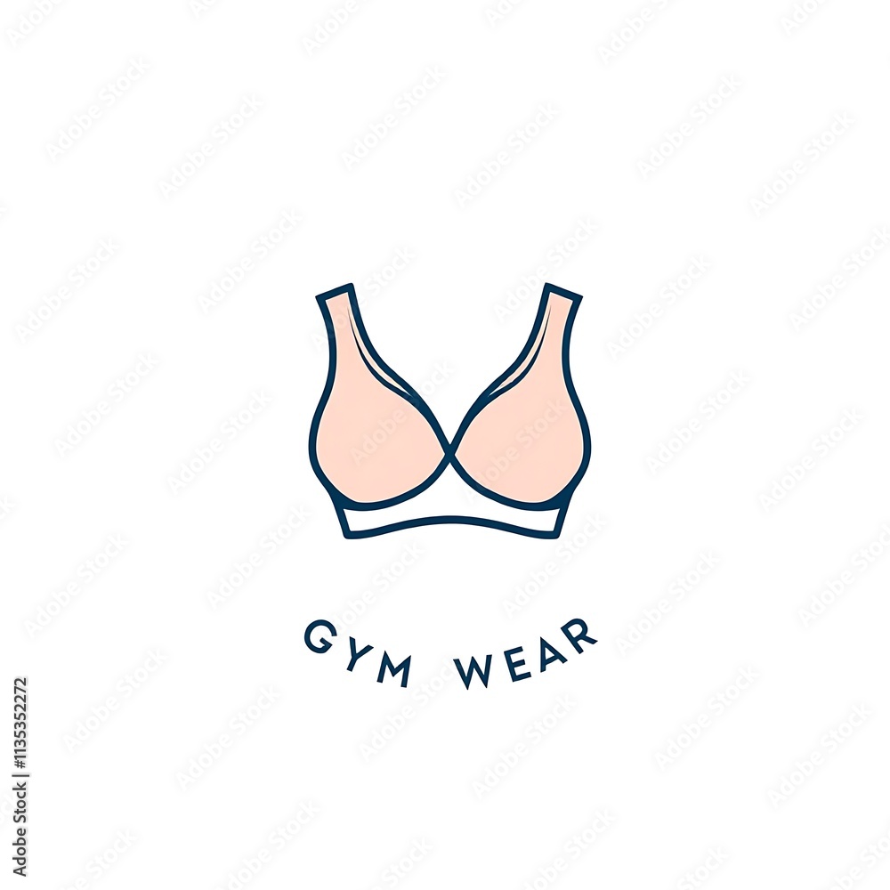 Gym Wear Illustration: A simple and stylish line drawing of a sports bra, perfect for branding, marketing, or website design. Gym Wear Illustration: A simple and stylish line drawing of a sports bra, perfect for branding, marketing, or website design.