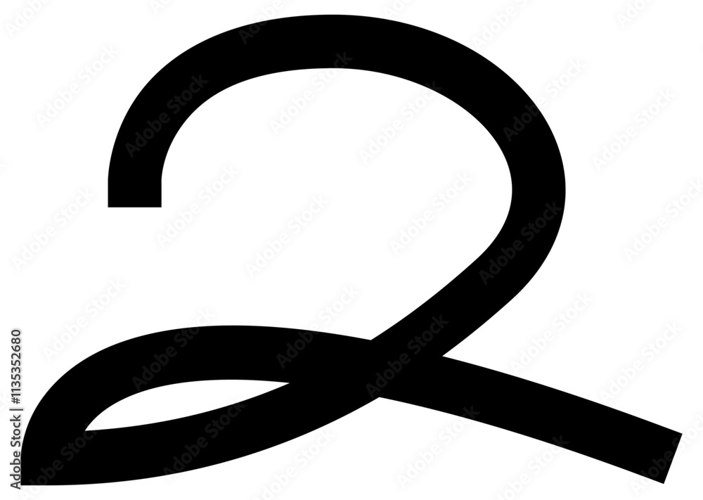 Number 2 or Letter Z stylized logo/shape Number 2 or Letter Z stylized logo/shape