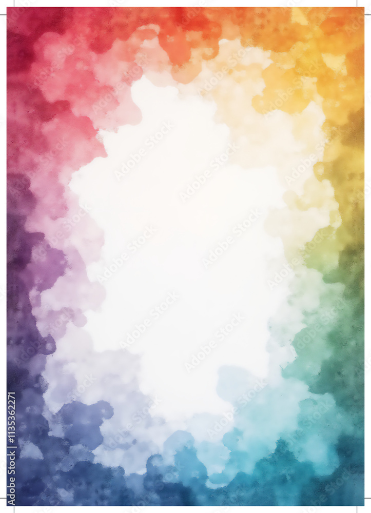 A vibrant and colorful abstract background with a white center, perfect for graphic design projects. A vibrant and colorful abstract background with a white center, perfect for graphic design projects.