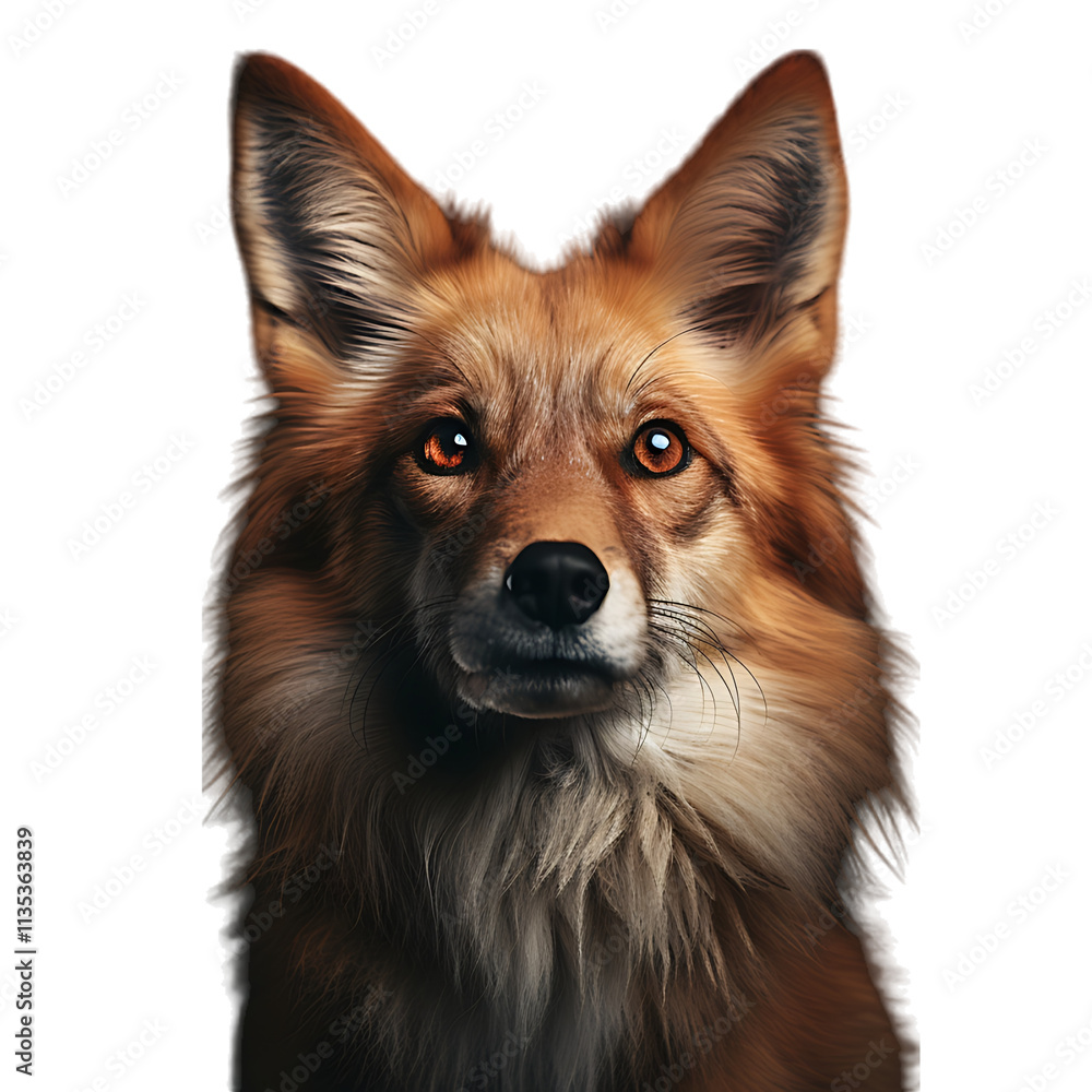 Obraz premium A Beautiful Fox PNG Cutout on a Transparent Background for Easy Use in Design Projects