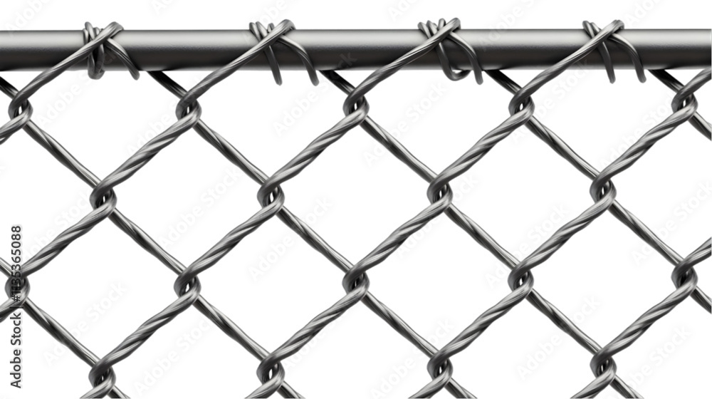 Naklejka premium Chain Link Fence Texture Close up Metal Mesh Background