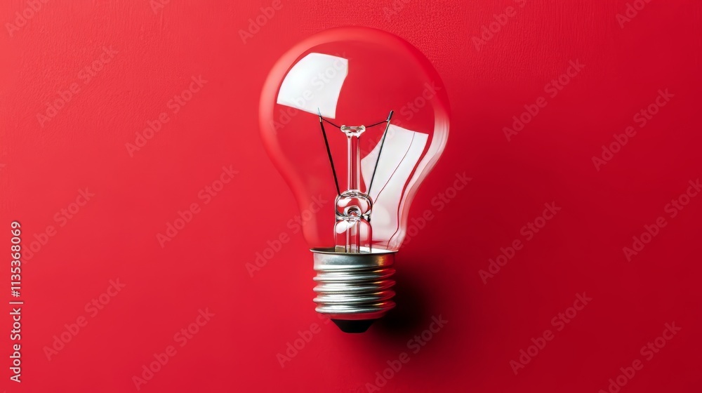 light bulb with idea and red background light bulb with idea and red background