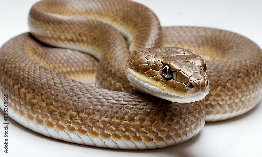 Obraz premium snake on white background