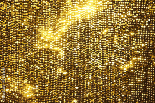 Abstract golden glitter background with bright sparkles