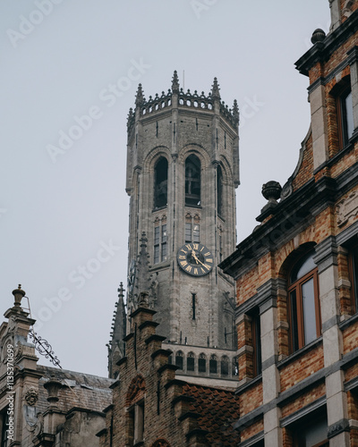 The Belfort Tower in Bruges, Belgium.