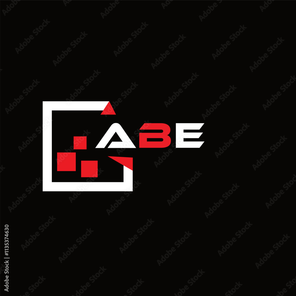 Obraz premium ABE creative minimalist letter logo. ABE unique vector initials alphabet letter logo design