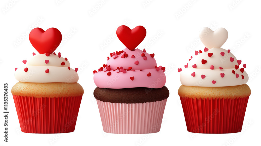 Valentine-themed cupcakes Valentine-themed cupcakes