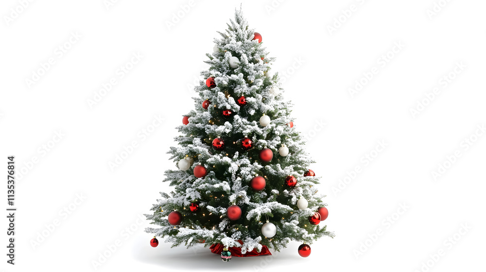 Beautiful Christmas tree isolated on a white background Beautiful Christmas tree isolated on a white background