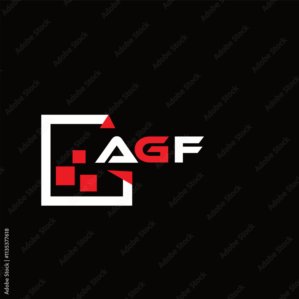 AGF creative minimalist letter logo. AGF unique vector initials alphabet letter logo design AGF creative minimalist letter logo. AGF unique vector initials alphabet letter logo design