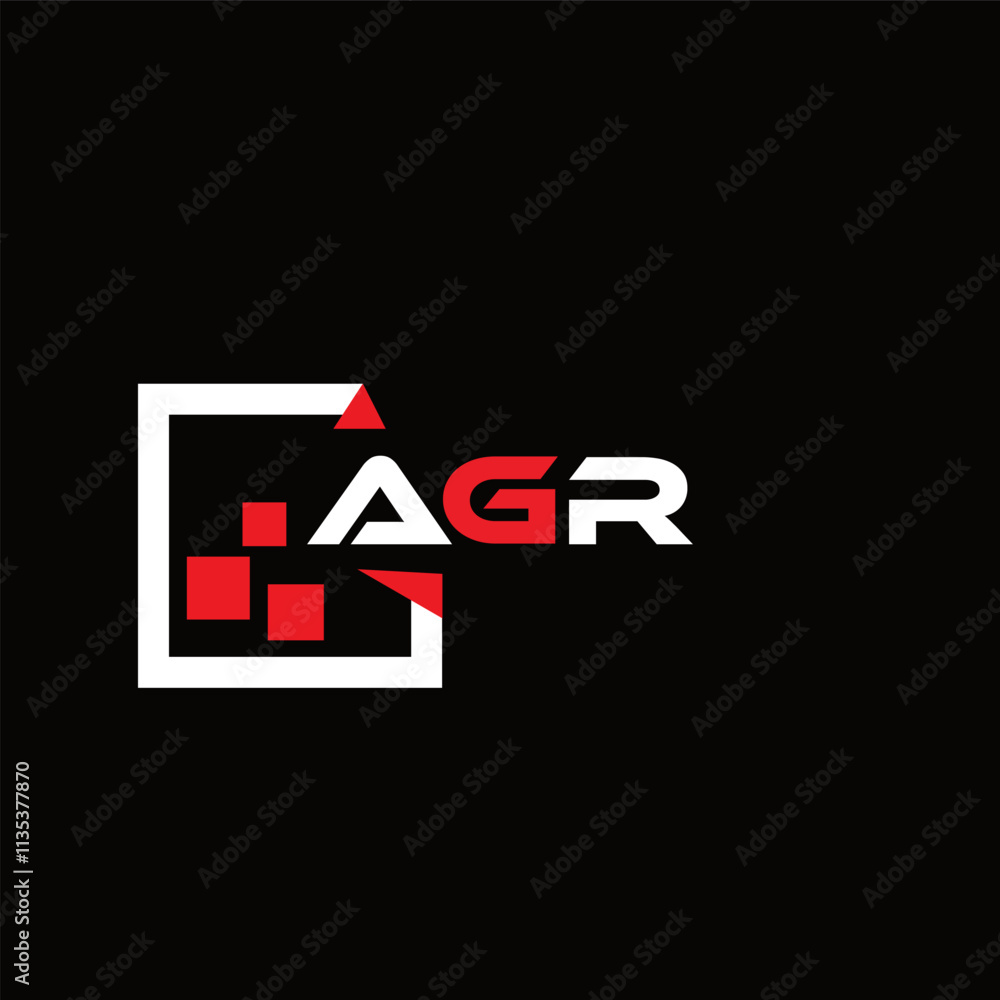 Fototapeta premium AGR creative minimalist letter logo. AGR unique vector initials alphabet letter logo design