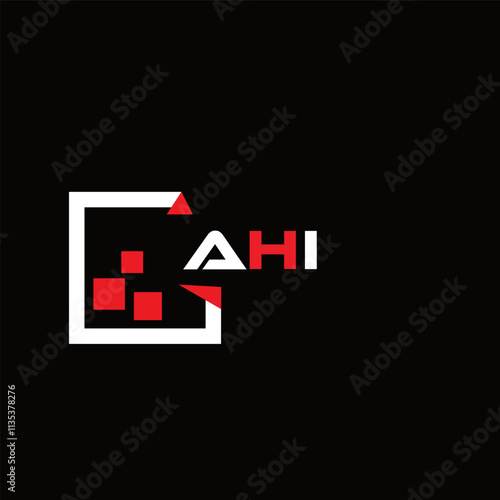 Free Download AHI creative minimalist letter logo. AHI unique vector initials alphabet letter logo design - GFXLoad