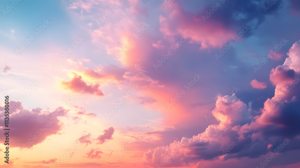 Fototapeta premium A stunning sunset sky, serving as a natural backdrop.