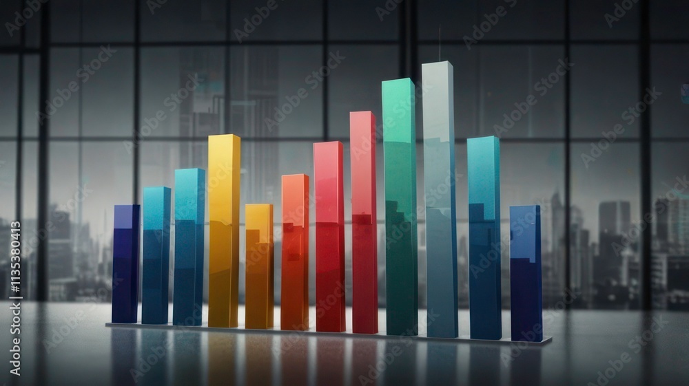 Progress Chart Modern Infographics 3d Rendered Business Bar Progress Chart Modern Infographics 3d Rendered Business Bar
