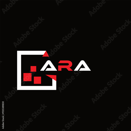  ARA creative minimalist letter logo.  ARA unique vector initials alphabet letter logo design