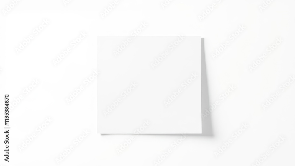 A high-quality isolated flyer mockup on a plain white background with shadow overlay, blank, stationery, paper A high-quality isolated flyer mockup on a plain white background with shadow overlay, blank, stationery, paper