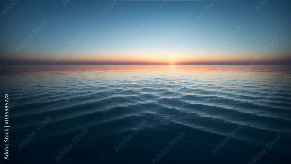 Obraz premium The Sun Sets Over The Ocean