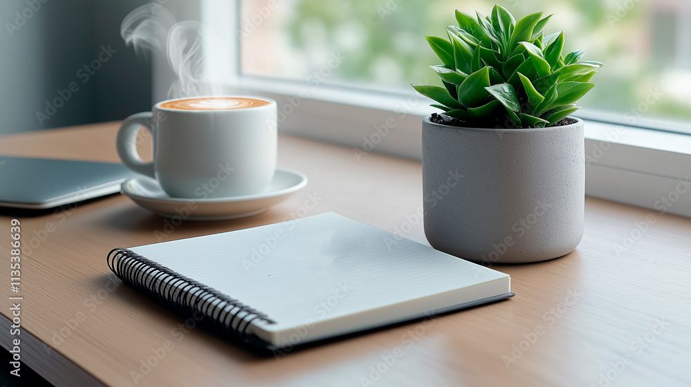 cup of coffee and notebook cup of coffee and notebook