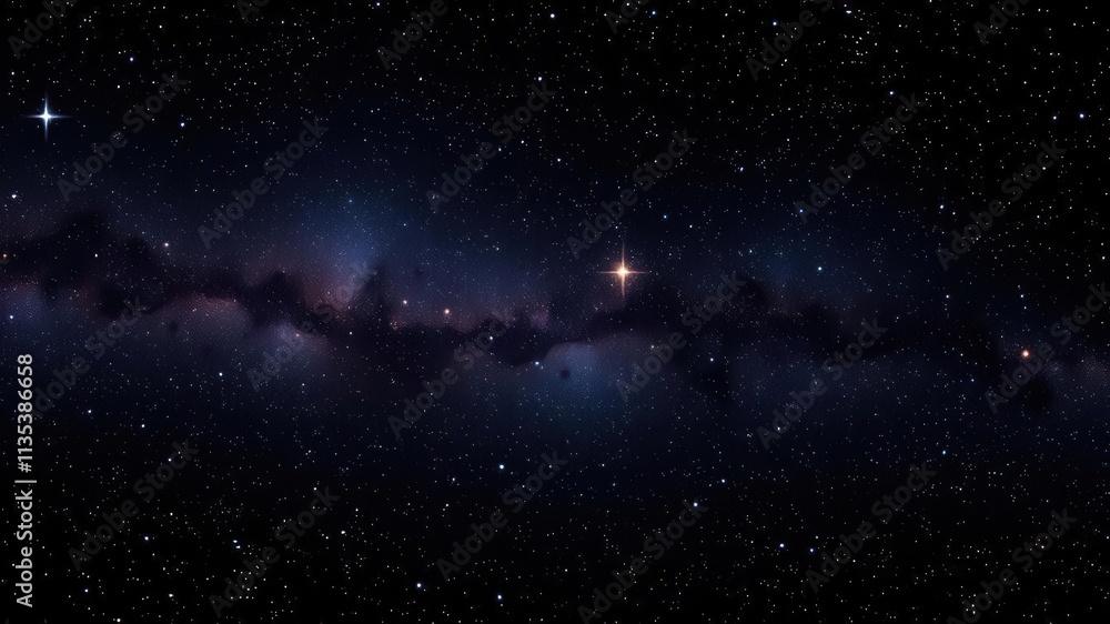 Stunning night sky filled with sparkling stars on black background, ethereal, universe Stunning night sky filled with sparkling stars on black background, ethereal, universe