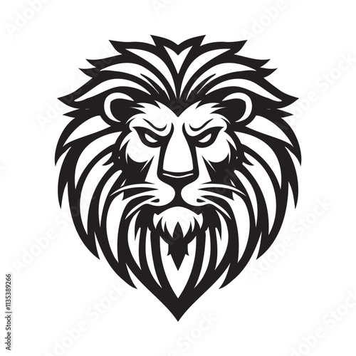 Lion head vector silhouette