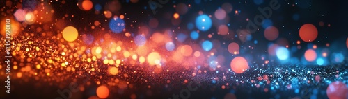 Vibrant light patterns displaying colorful bokeh effect abstract background digital art studio environment close-up view creative concept