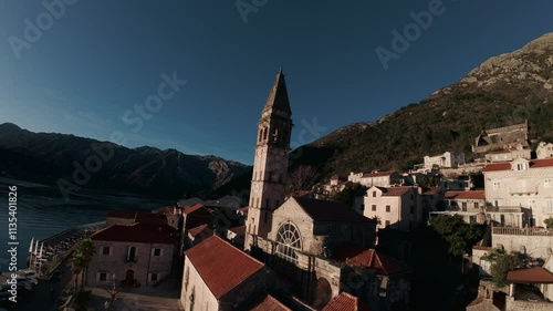 FPV drone flight with Avata 2 in the seaside and city of Budva
