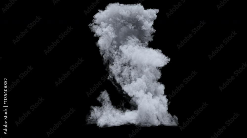 Big explosion with thick dust smoke rising up, VFX element - 60 fps, 4K Pro Res with mask pass Big explosion with thick dust smoke rising up, VFX element - 60 fps, 4K Pro Res with mask pass