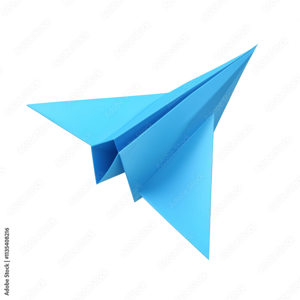 a blue paper airplane 3d render icon isolated on transparent background cutout a blue paper airplane 3d render icon isolated on transparent background cutout