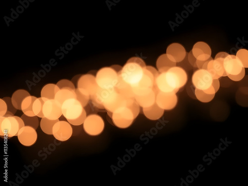 Bright city lights and traffic blur at night photo