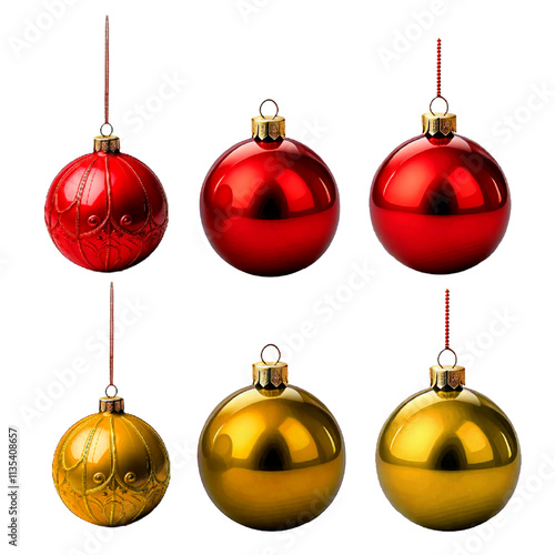 christmas, ball, decoration, holiday, xmas, celebration, ornament, hanging, sphere, winter, new, gold, bauble, year, red, december,  photo