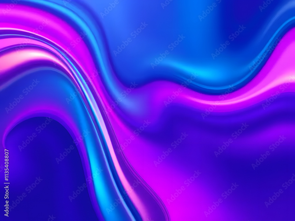 Naklejka premium Colorful Abstract Waves with Smooth Digital Design