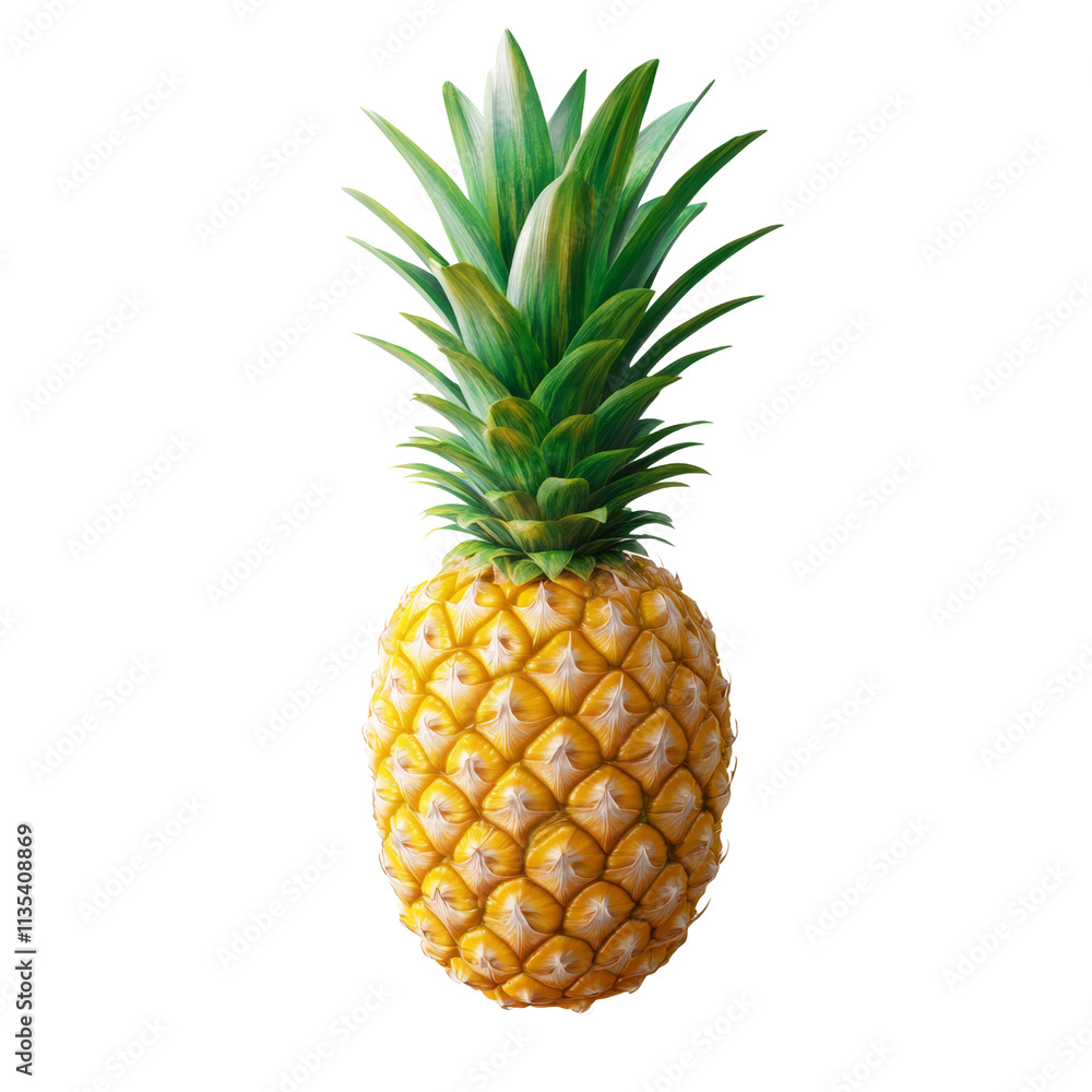 a yellow and green pineapple 3d render icon isolated on transparent background cutout a yellow and green pineapple 3d render icon isolated on transparent background cutout