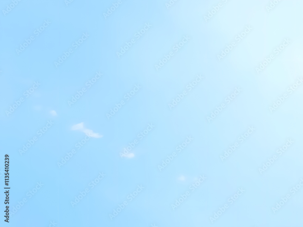 Bright Blue Sky with Fluffy White Clouds Bright Blue Sky with Fluffy White Clouds