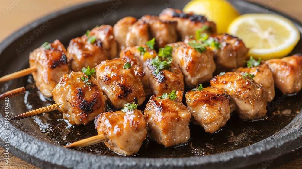 Grilled Chicken Scallops with Tangy Lemon Sauce Grilled Chicken Scallops with Tangy Lemon Sauce