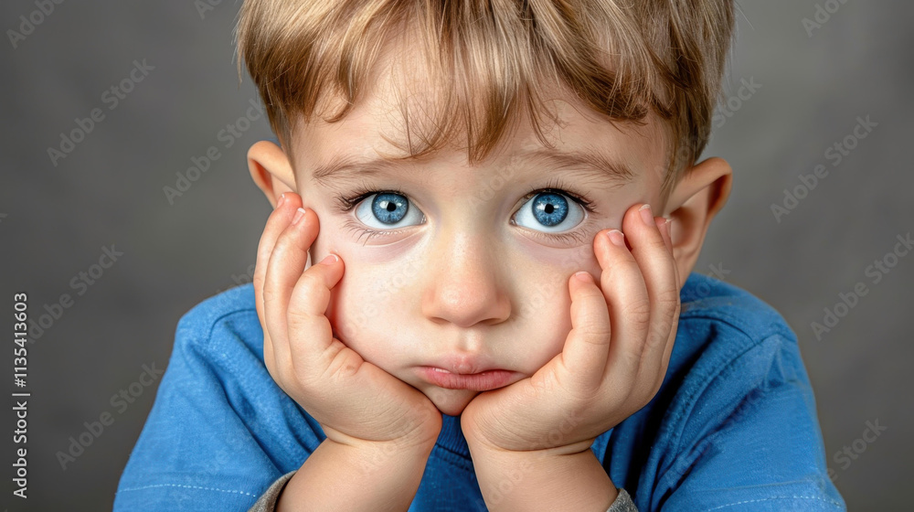A poignant portrait capturing the gaze of a young boy, reflecting deep emotions and unspoken thoughts of solitude. A poignant portrait capturing the gaze of a young boy, reflecting deep emotions and unspoken thoughts of solitude.