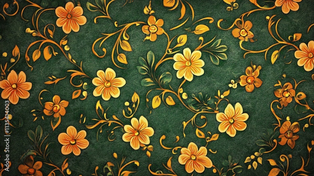 Exotic Tropical Floral Pattern Design for Wallpaper, Textiles, and Backgrounds Exotic Tropical Floral Pattern Design for Wallpaper, Textiles, and Backgrounds