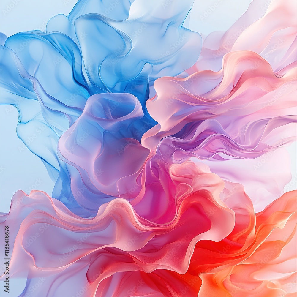 Obraz premium Colorful abstract fluid art digital space graphic design creative environment aesthetic viewpoint visual concept